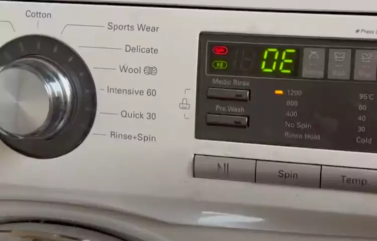 ریست کردن ماشین لباسشویی ال جی
